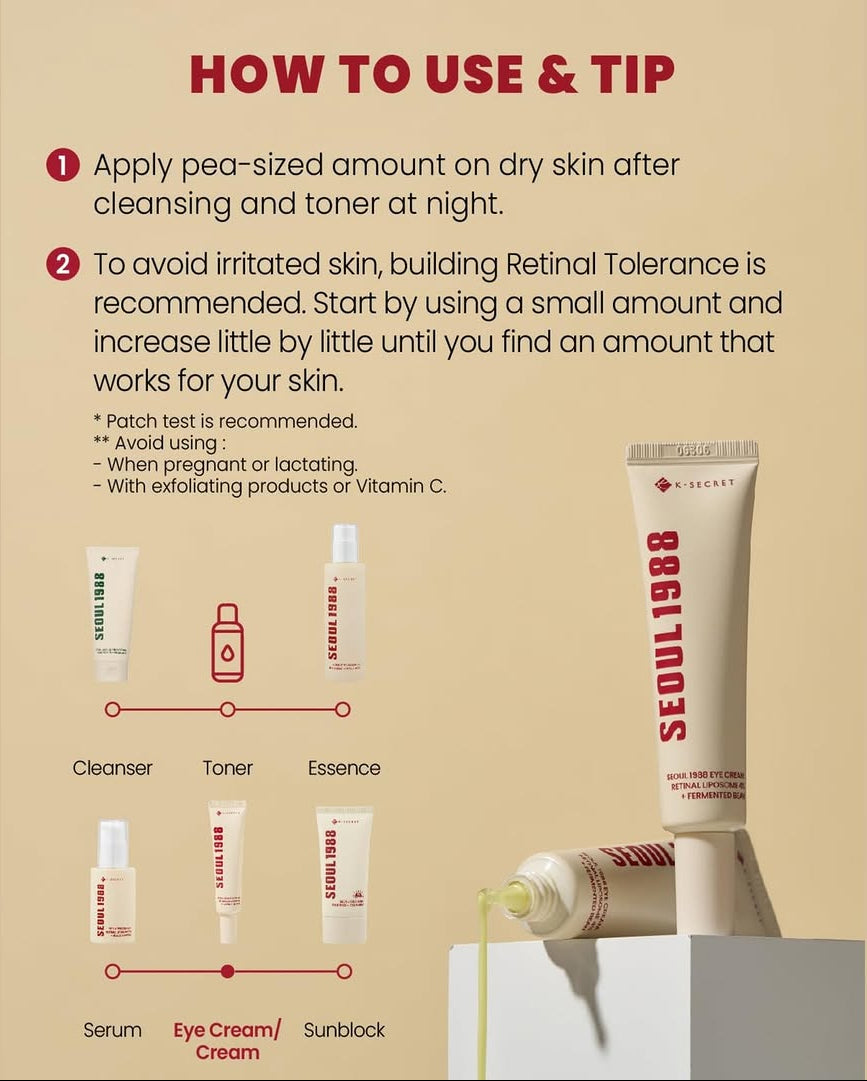 Ksecret SEOUL 1988 Eye Cream K : Retinal Liposome 4% + Fermented Bean