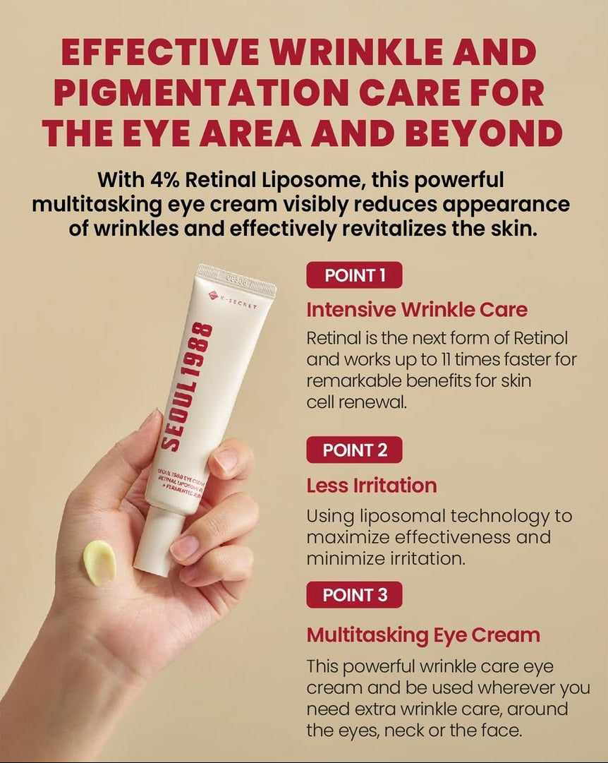 Ksecret SEOUL 1988 Eye Cream K : Retinal Liposome 4% + Fermented Bean